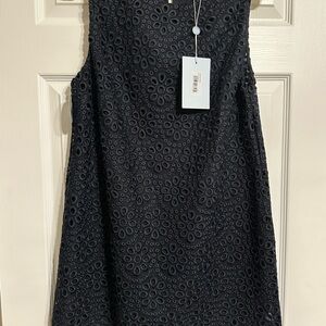 Hill House Navy Scalloped Dress medium